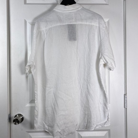 Rodd & Gunn Ellerslie S/S 100% Linen Sport Fit Button Shirt White Men's Size XXL - Picture 7 of 8